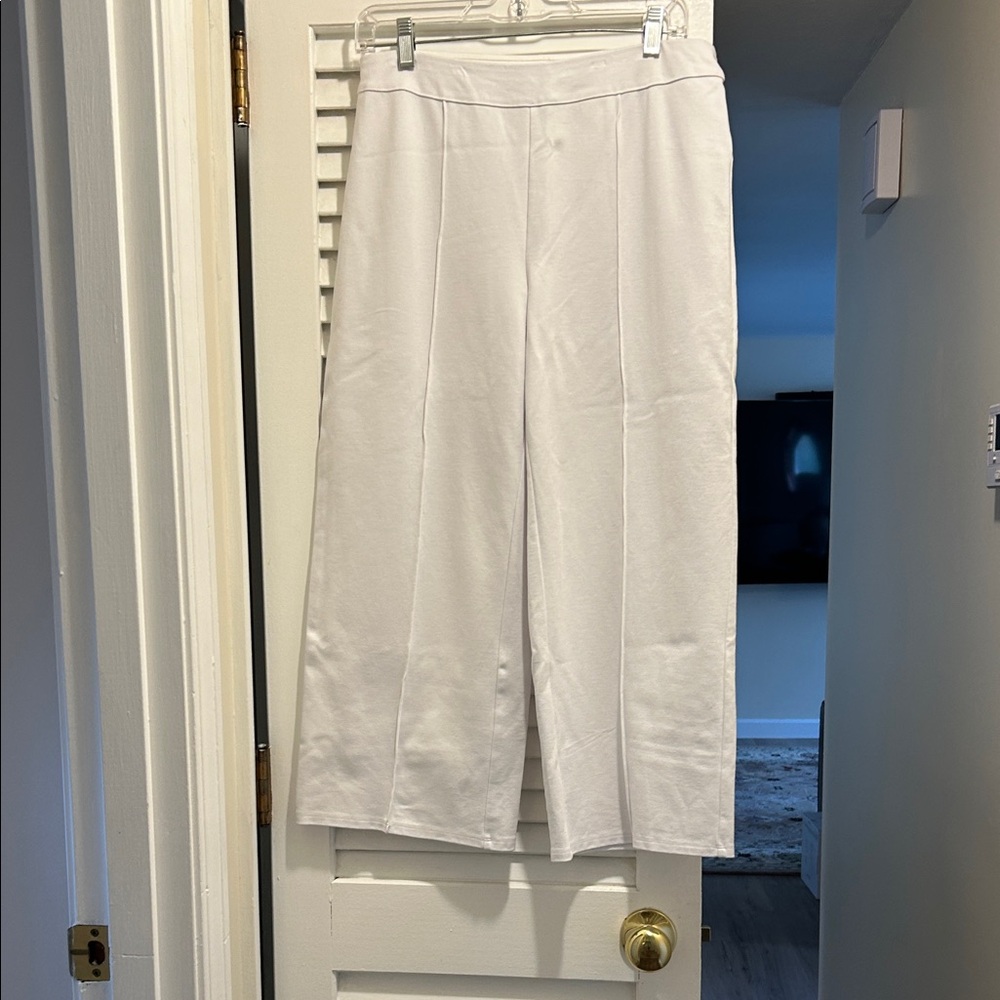 J. Jill Classic White Wide Leg Pants